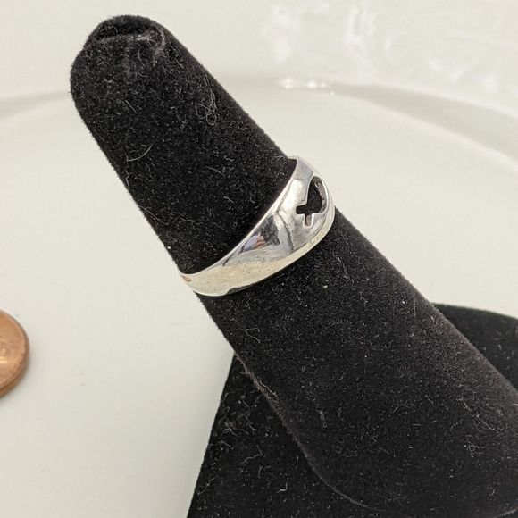 Sterling Silver 925 Fish Christian Ring Sz 5.5 - Picture 8 of 9